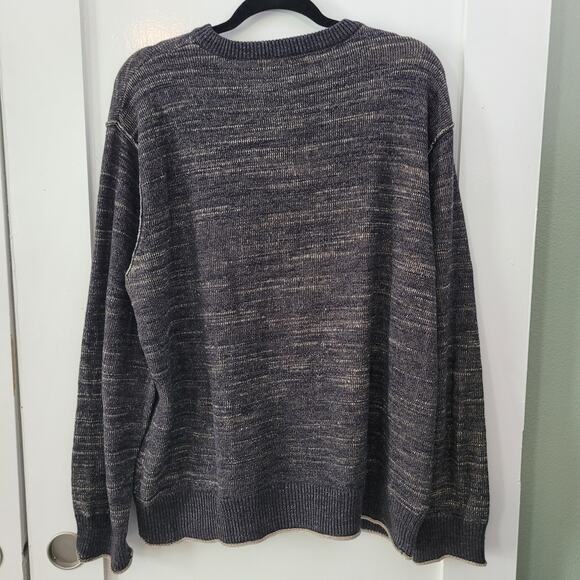 Denim & Supply Ralph Lauren Size M Marled Gray Wool Blend Sweater Pullover - Picture 2 of 7